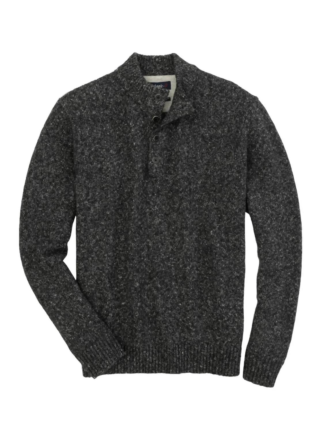 Men's Rivington Henley Sweater In Charcoal