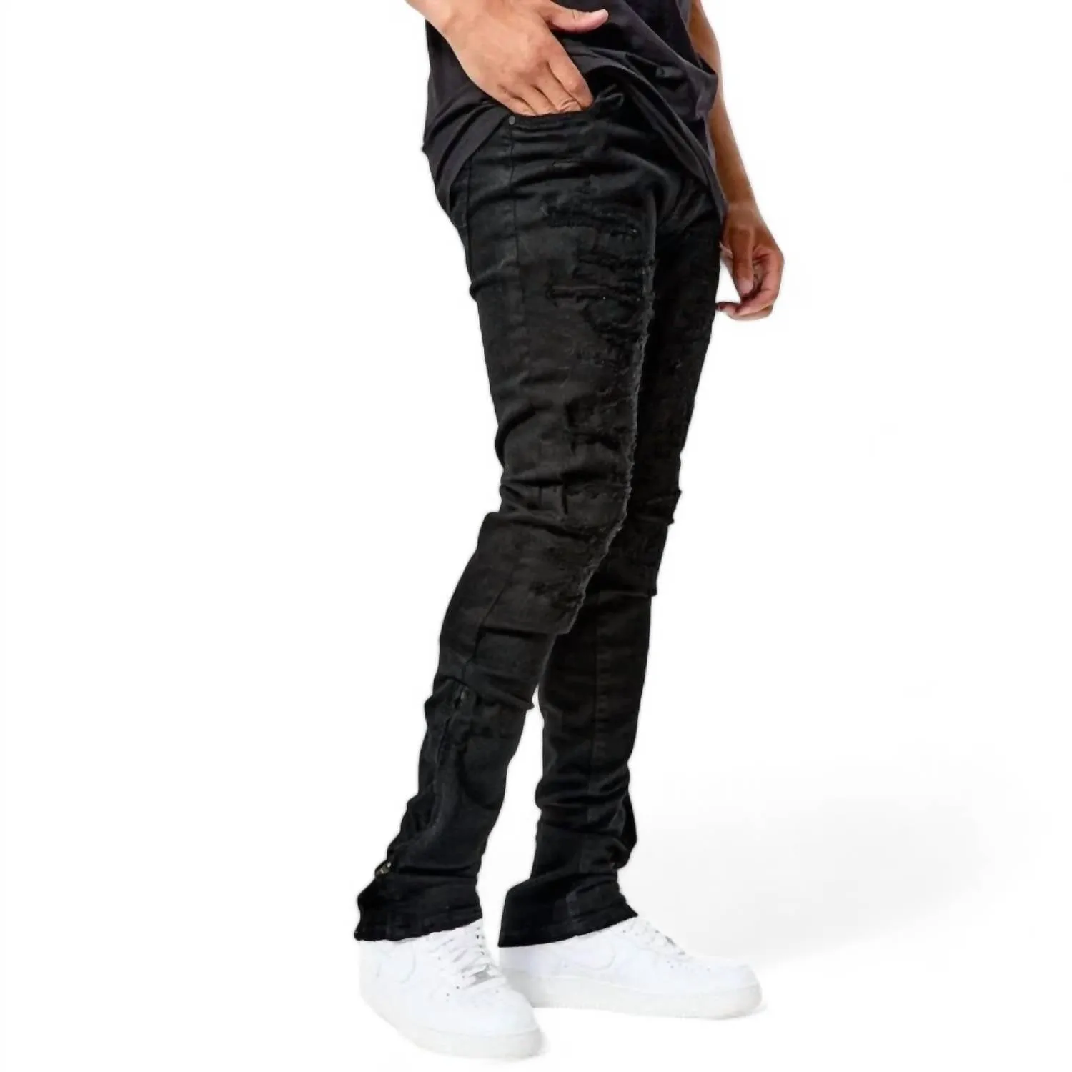 Men's Ross Pinnacle Denim Jean In Jet Black