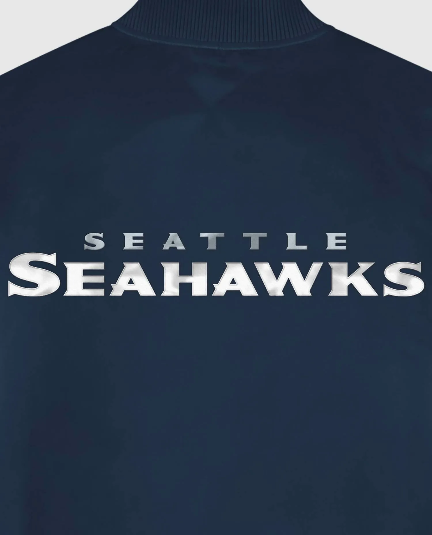 Men's Seattle Seahawks Satin Full-Snap Jacket In Navy