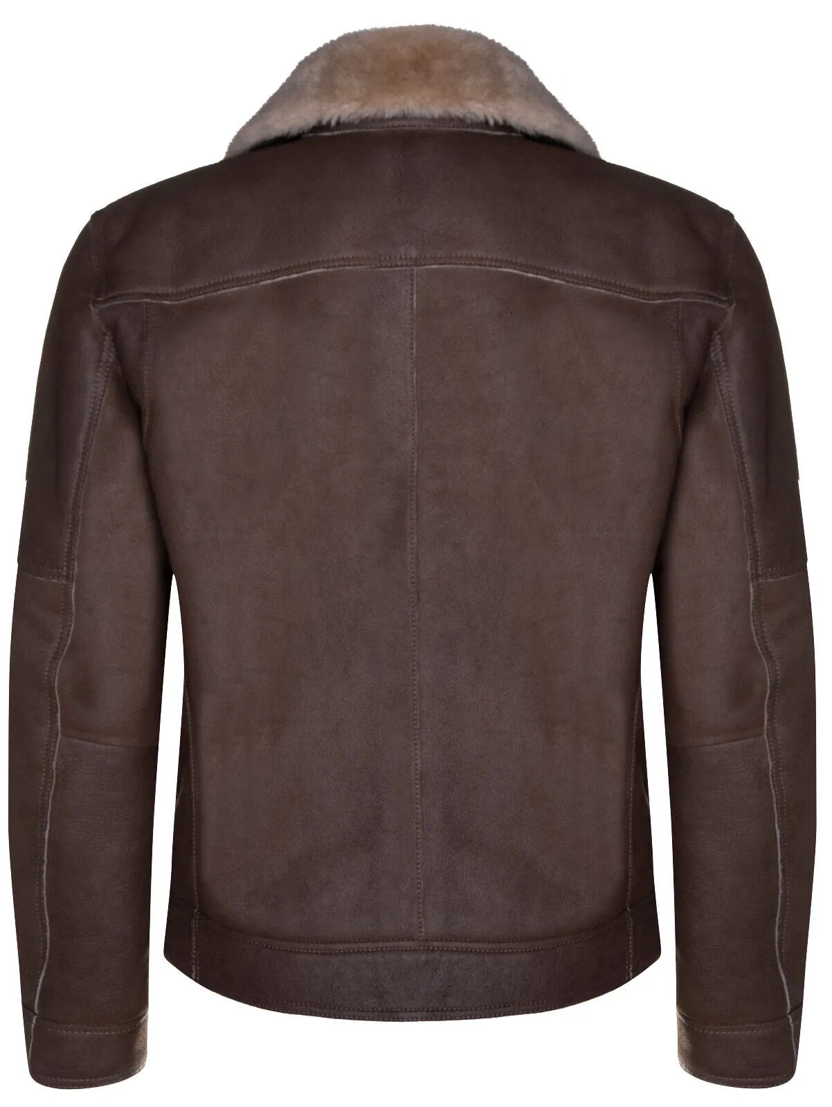 Mens Sheepskin Leather Biker Jacket-Bruma
