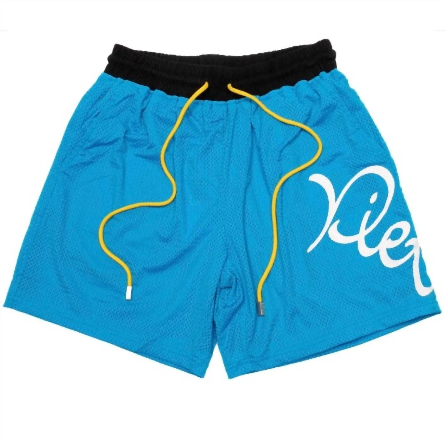 Men's Slant Mesh Shorts In Electric Blue