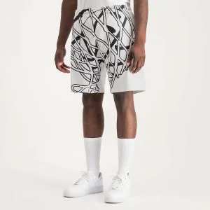 Men's Smiley In The Net Uv Shorts In White/black