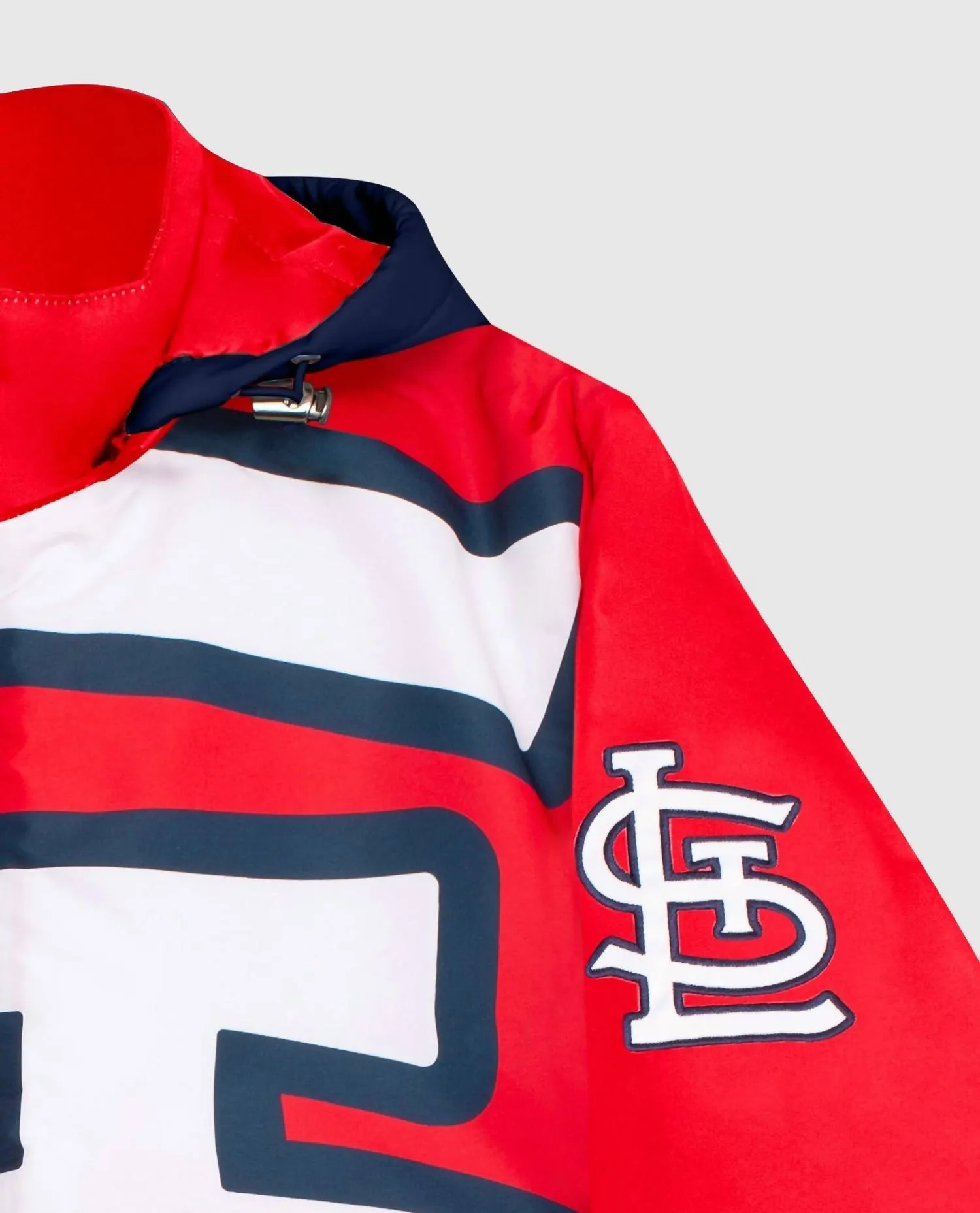 Men's St. Louis Cardinals Hooded Nylon Full-Zip Jacket In Red