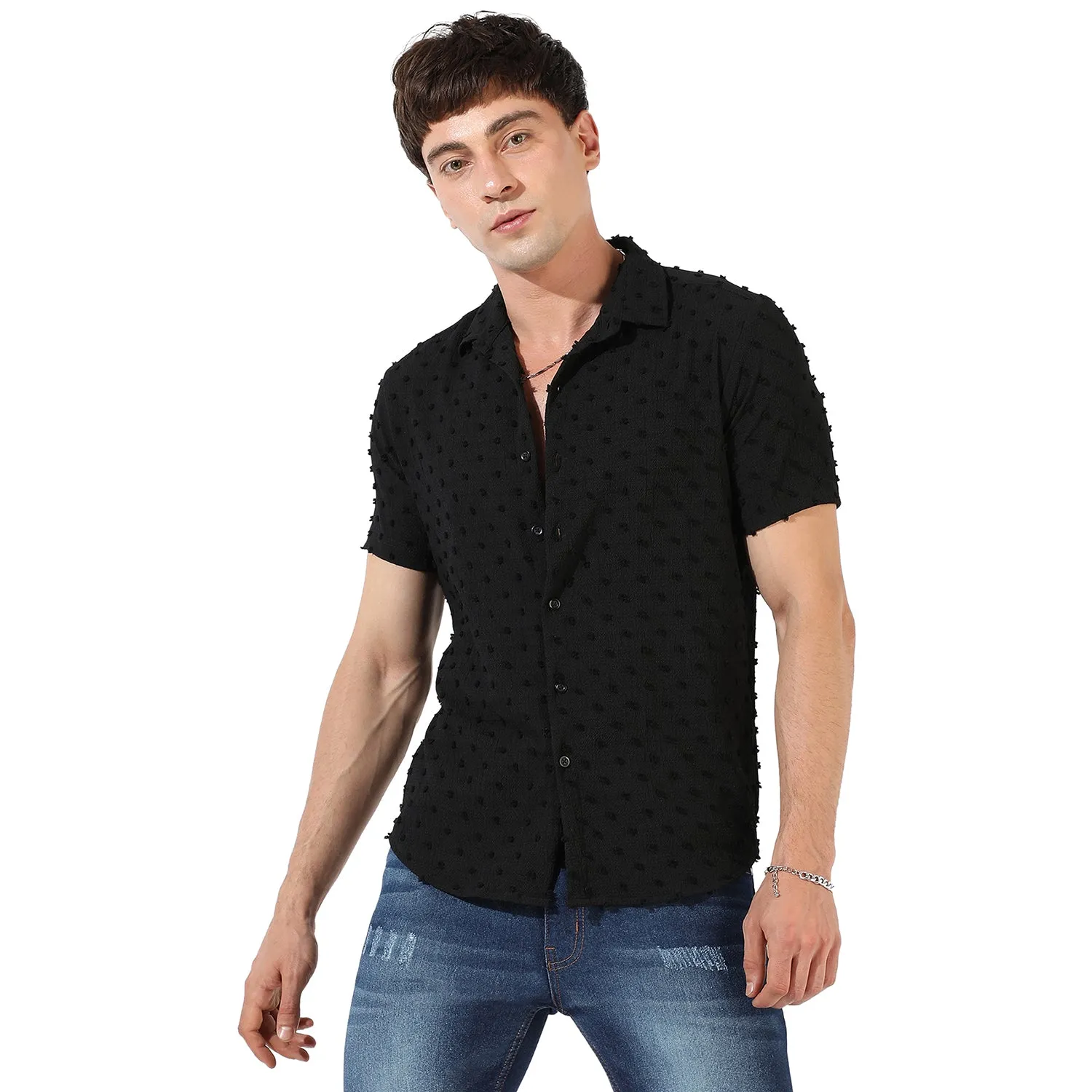 Men's Textured Casual Shirt