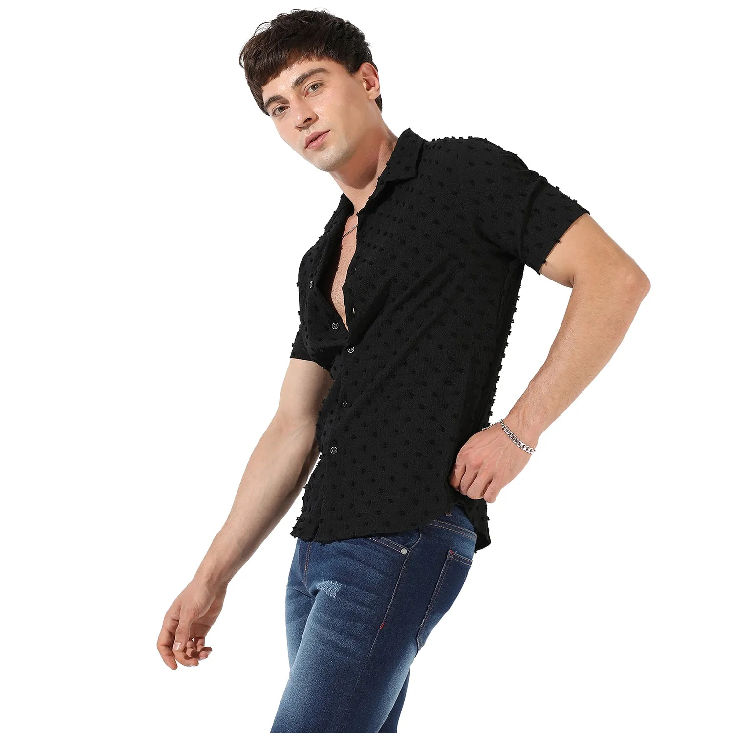 Men's Textured Casual Shirt