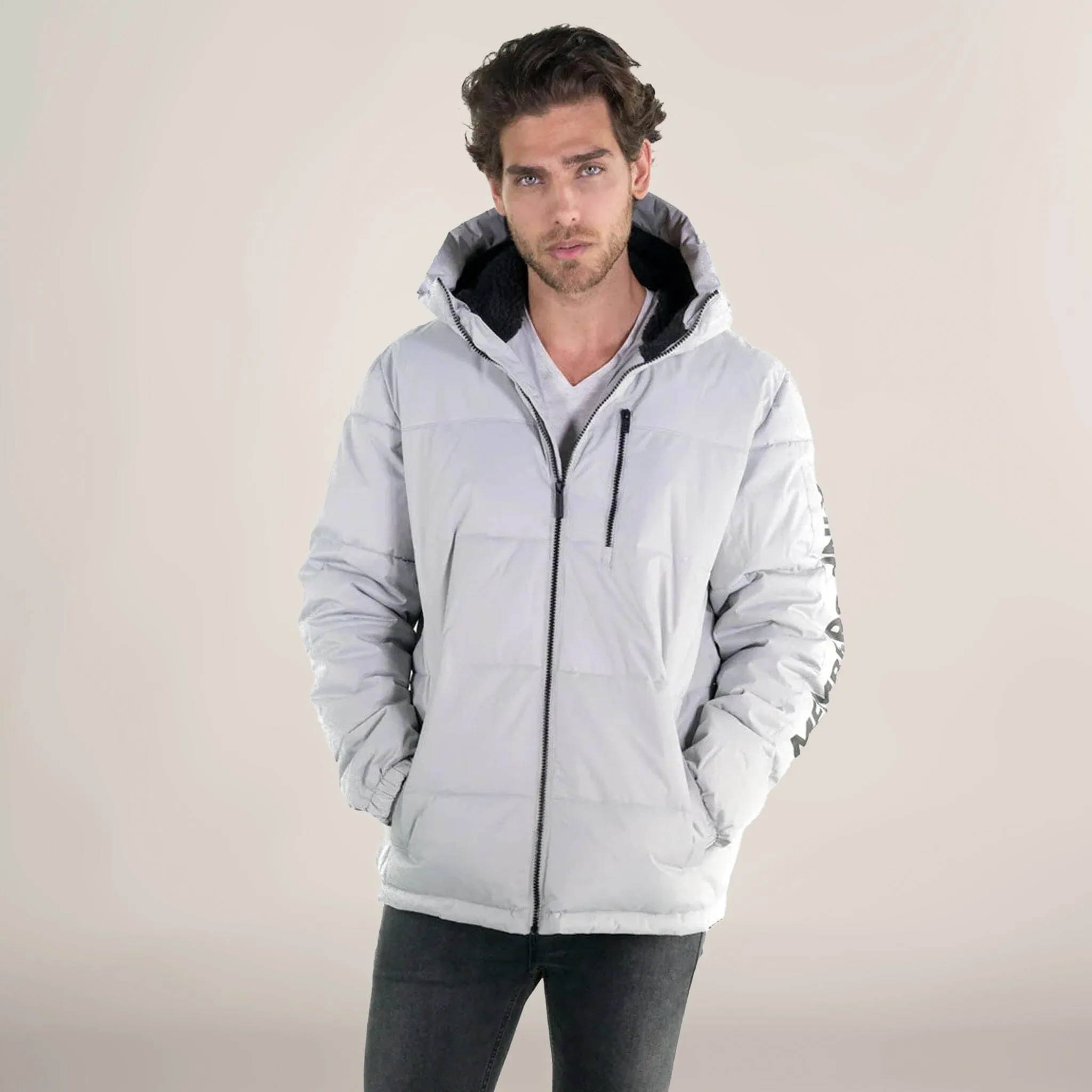 Men's Twill Block Puffer Jacket