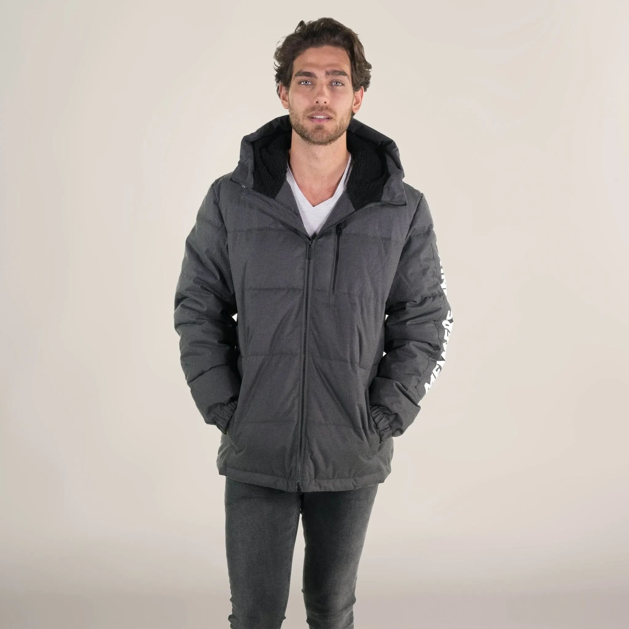 Men's Twill Block Puffer Jacket