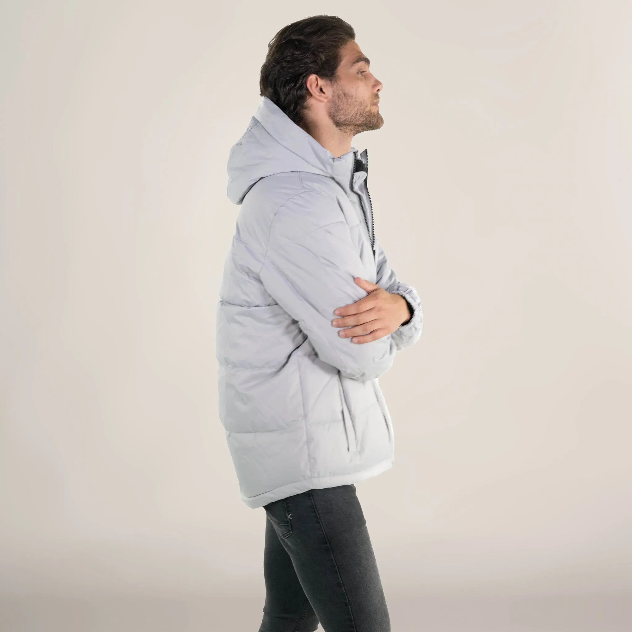 Men's Twill Block Puffer Jacket