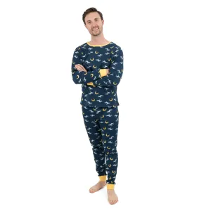 Mens Two Piece Cotton Pajamas Wolf