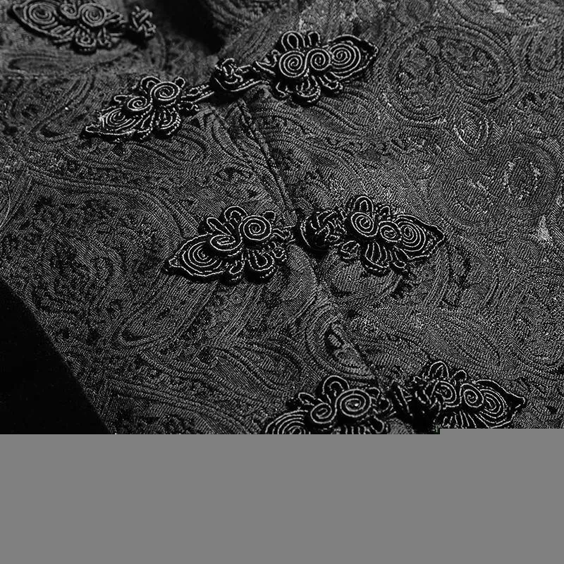 Men's Victorian Swallow Tail Sleeveless Velveteen Vest