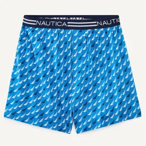 Nautica Mens Holiday Print Knit Boxer