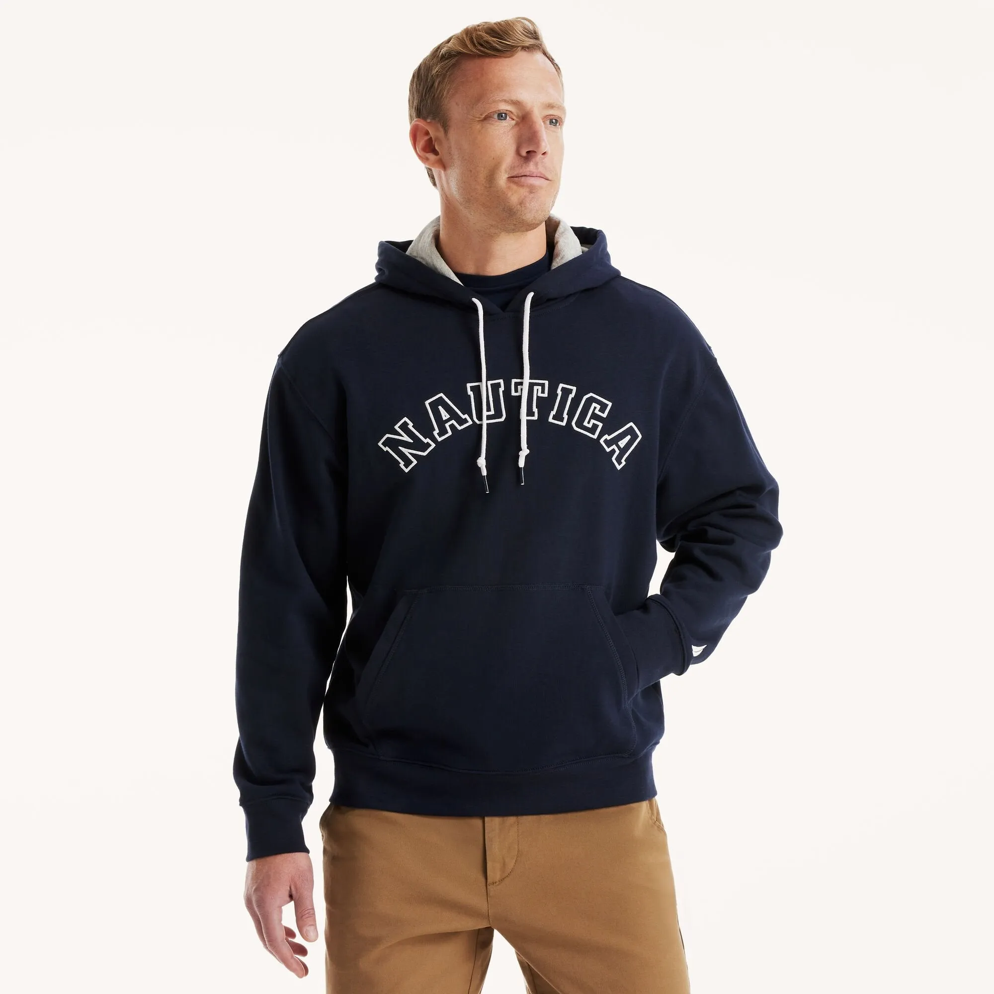 Nautica Mens Pullover Logo Hoodie