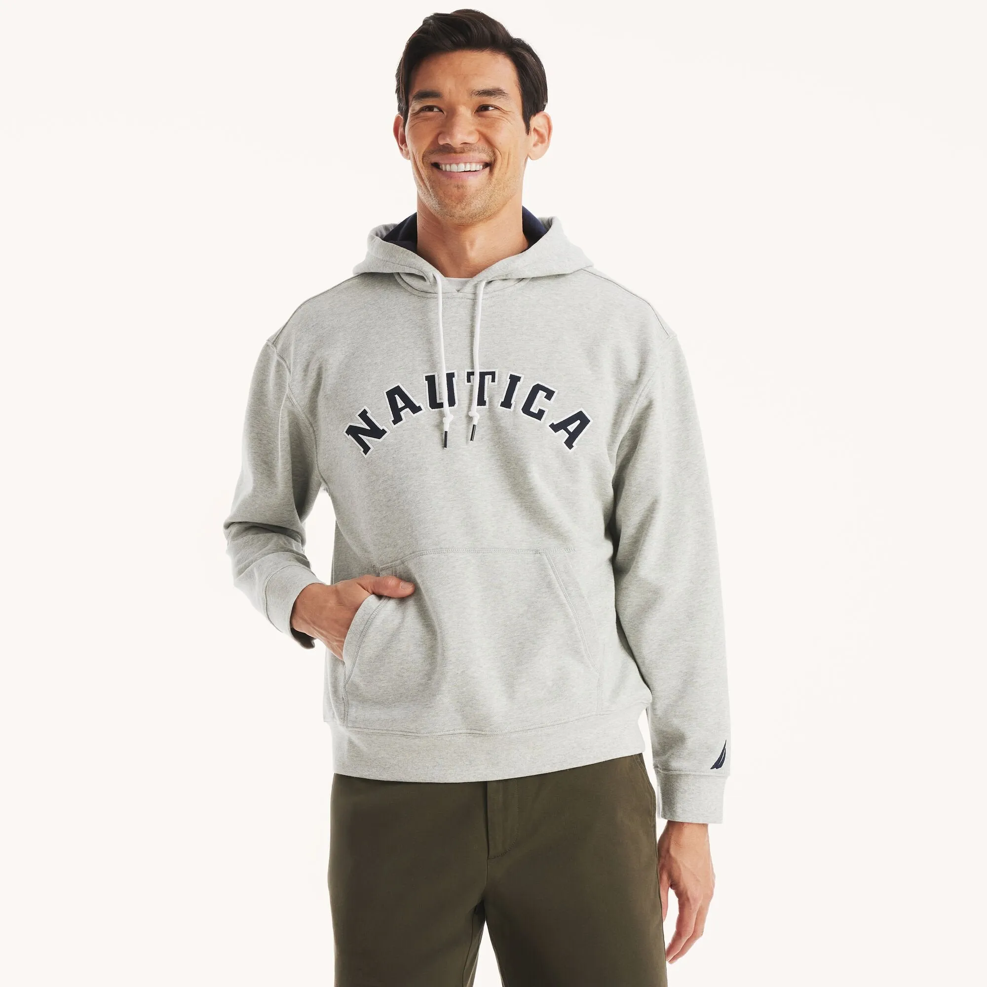 Nautica Mens Pullover Logo Hoodie