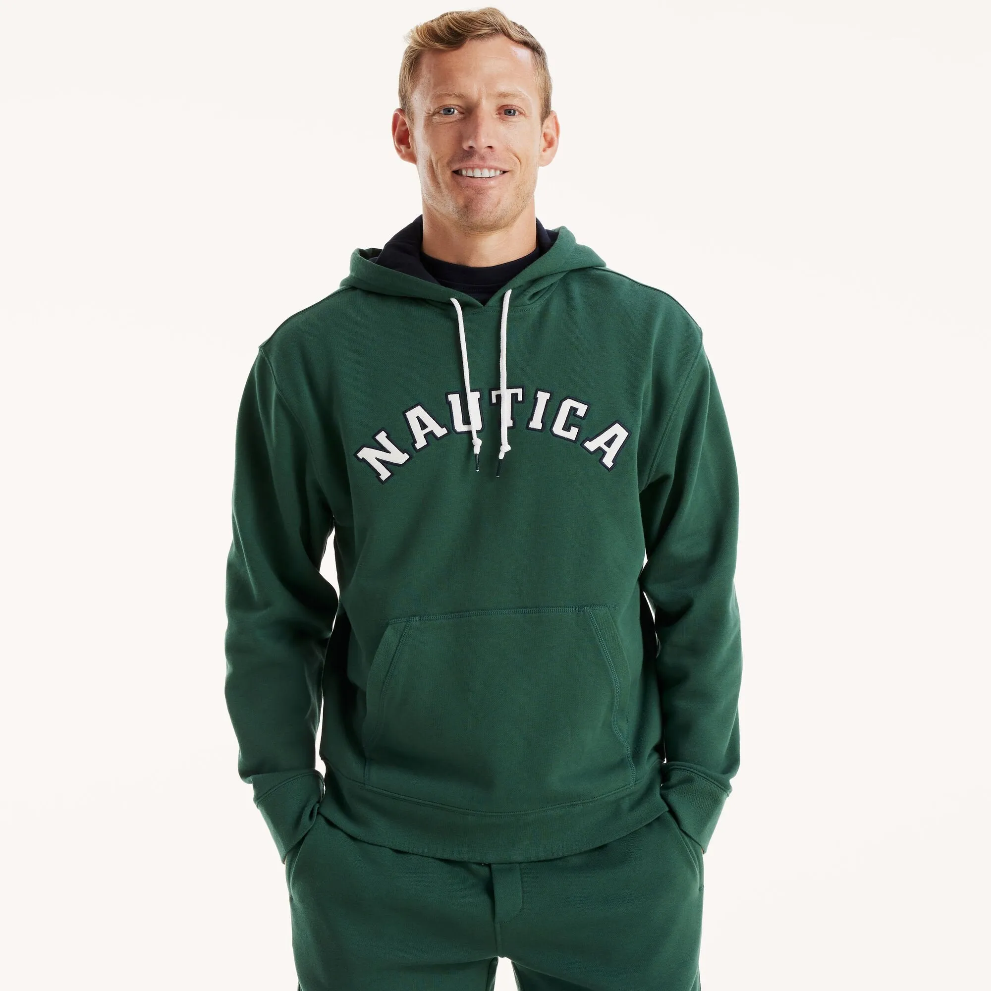 Nautica Mens Pullover Logo Hoodie