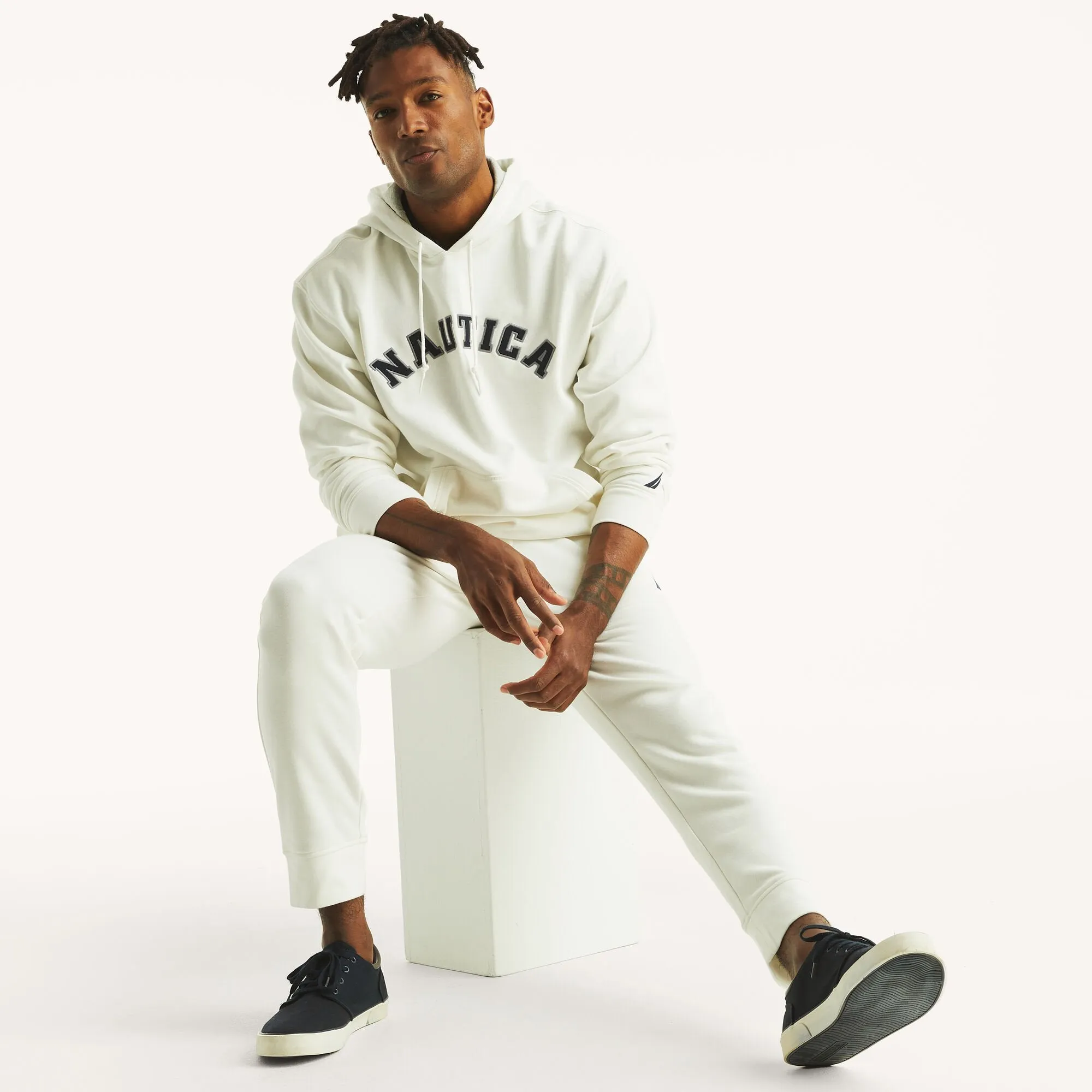 Nautica Mens Pullover Logo Hoodie