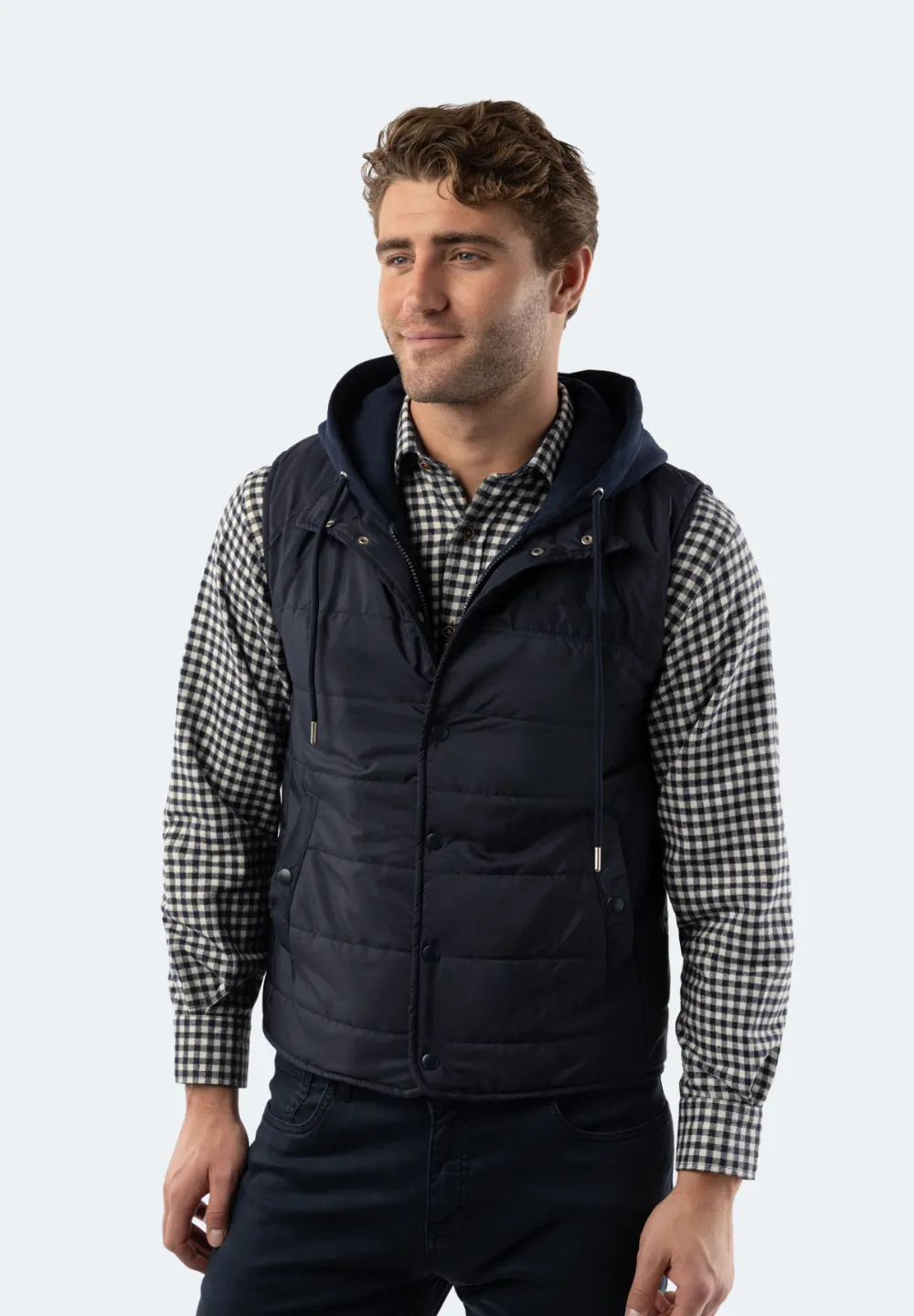 Navy Hooded Vest