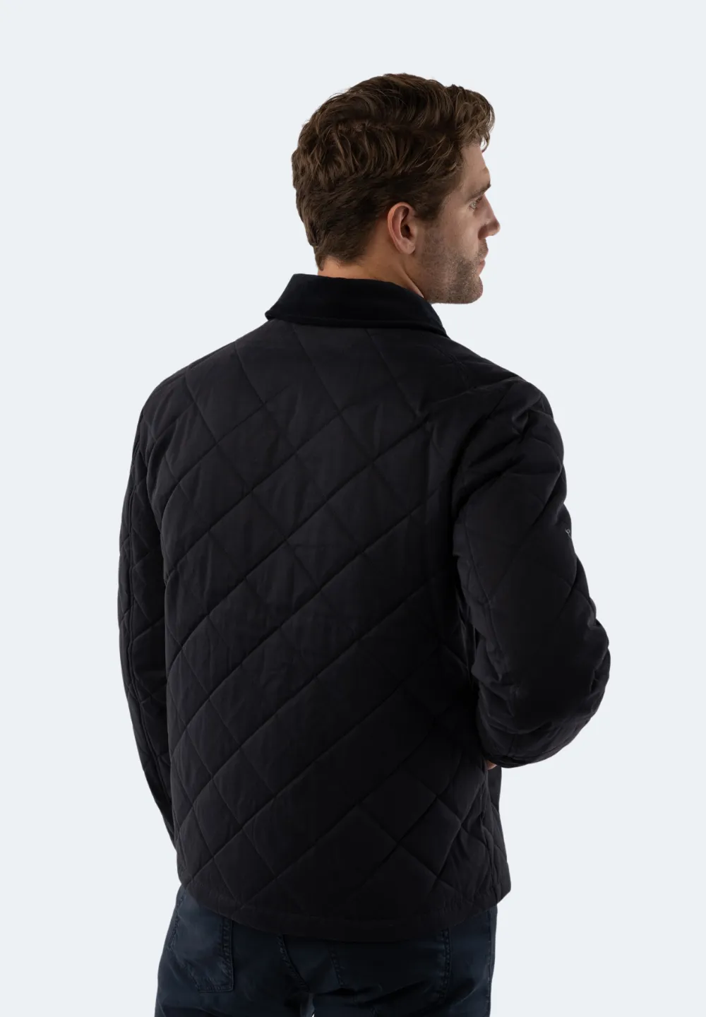 Navy Quilted Coat