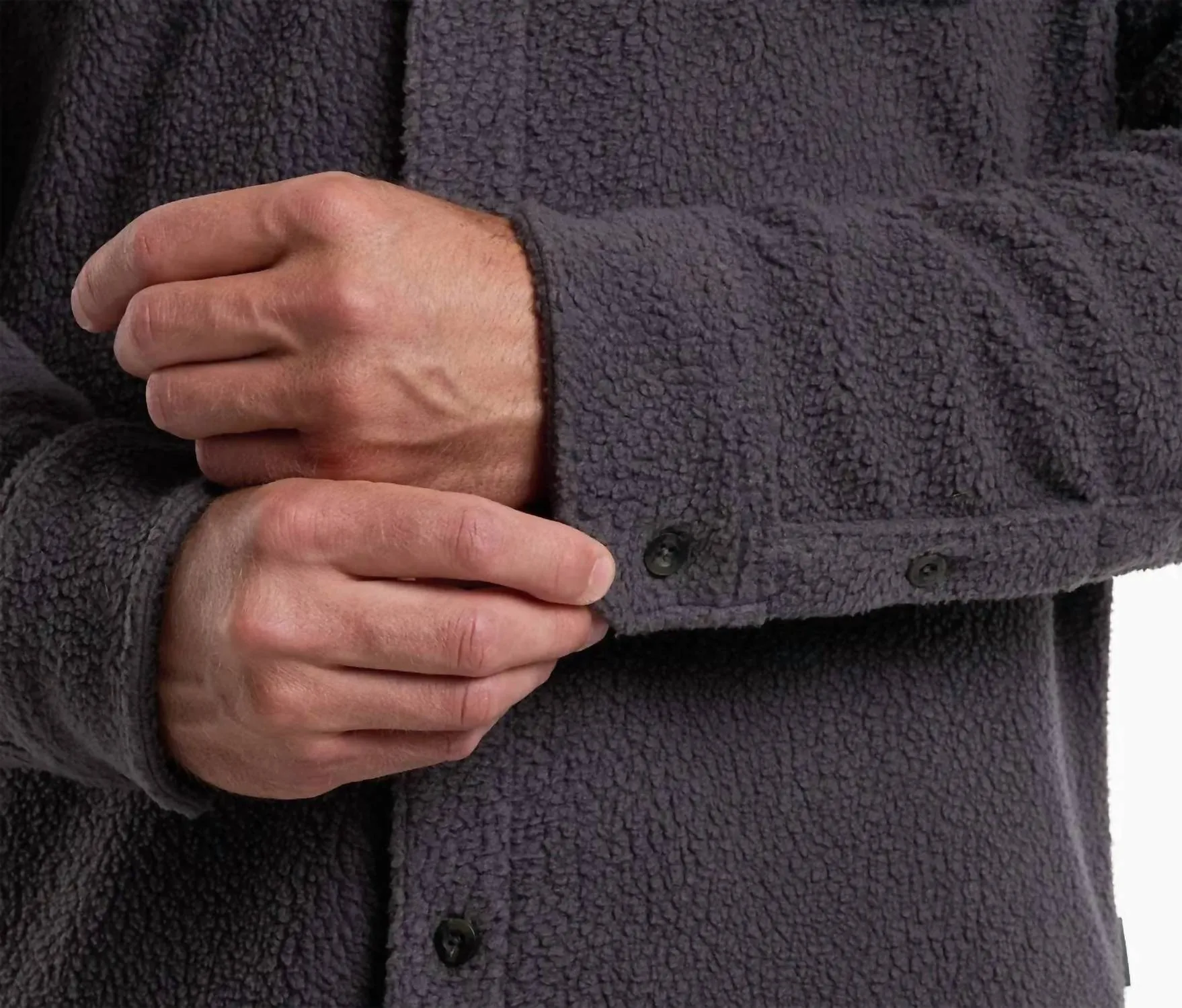 Nomad Fleece Overshirt In Carbon