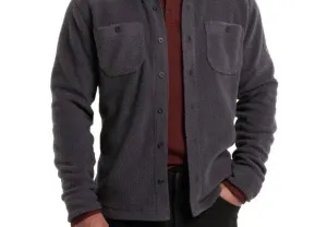 Nomad Fleece Overshirt In Carbon
