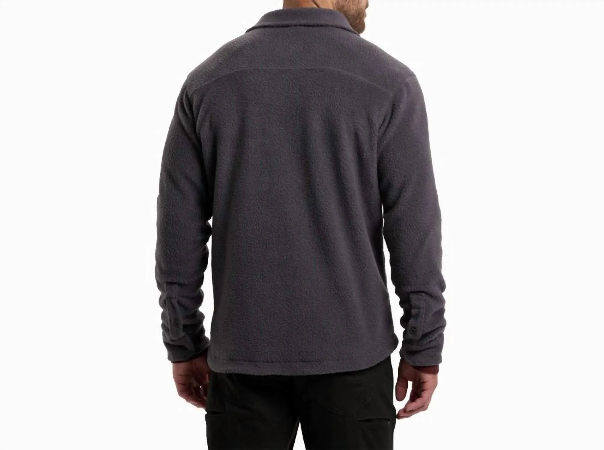 Nomad Fleece Overshirt In Carbon