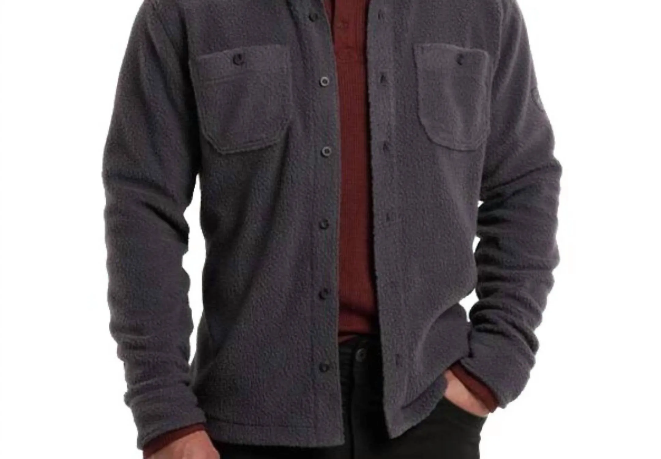 Nomad Fleece Overshirt In Carbon