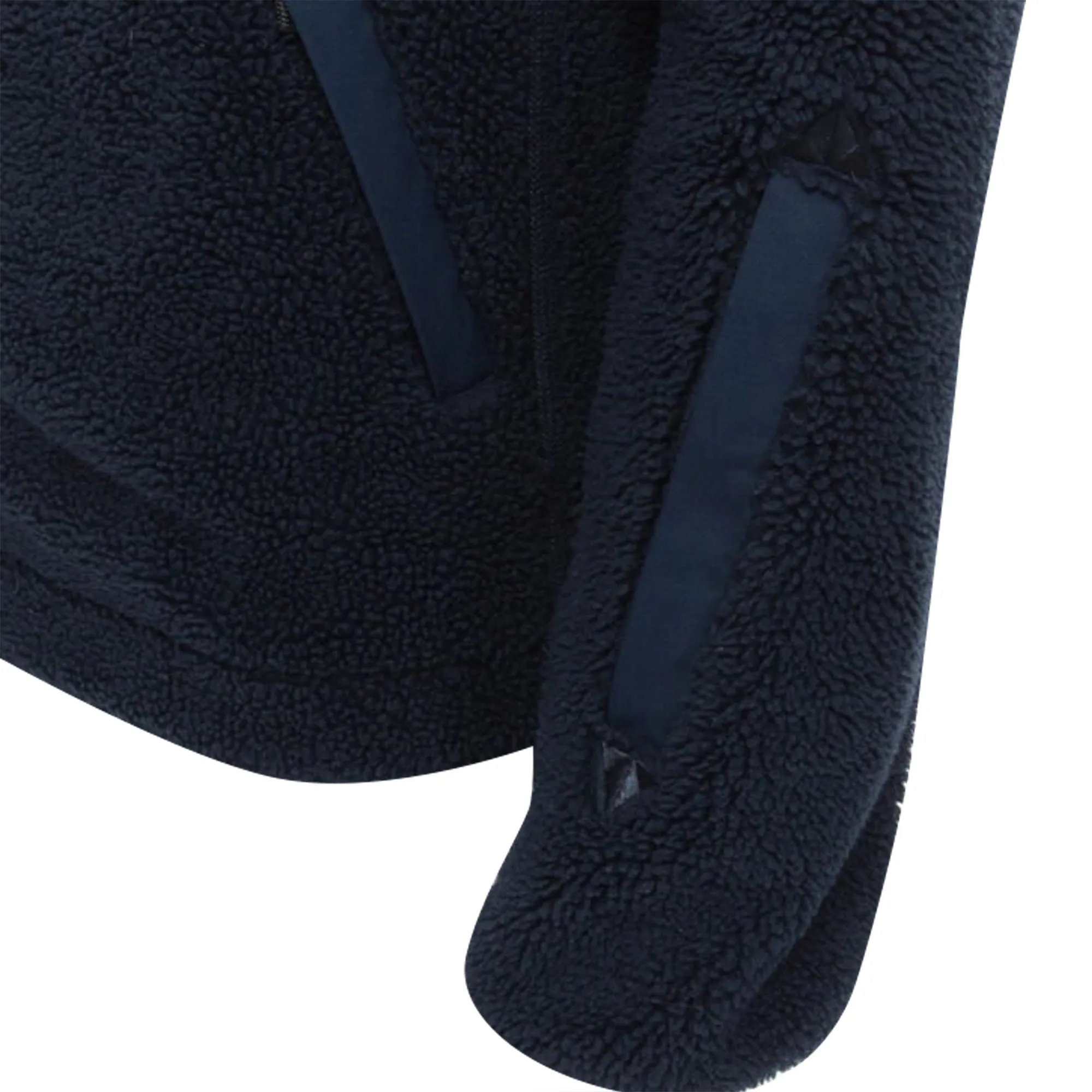 North Face fleece patch pocket asymmetric zip up jacket