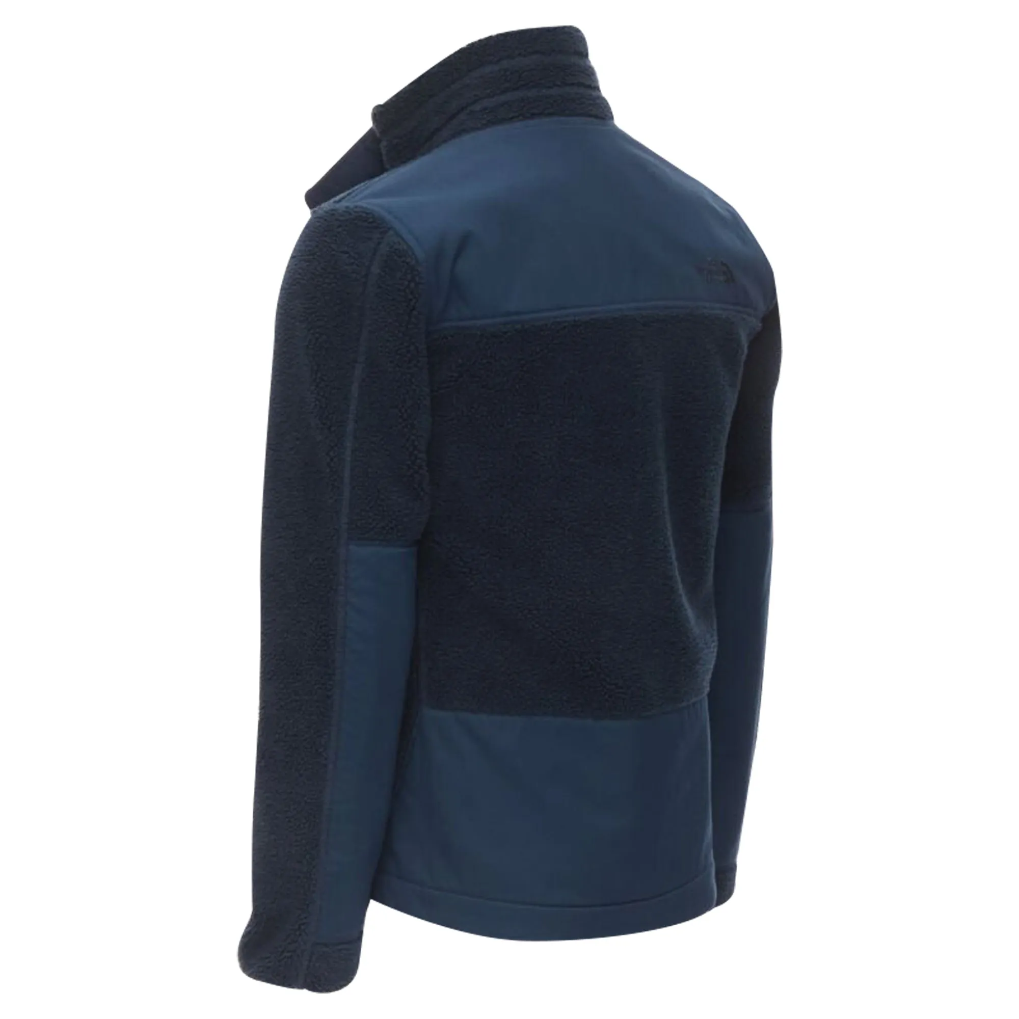 North Face fleece patch pocket asymmetric zip up jacket