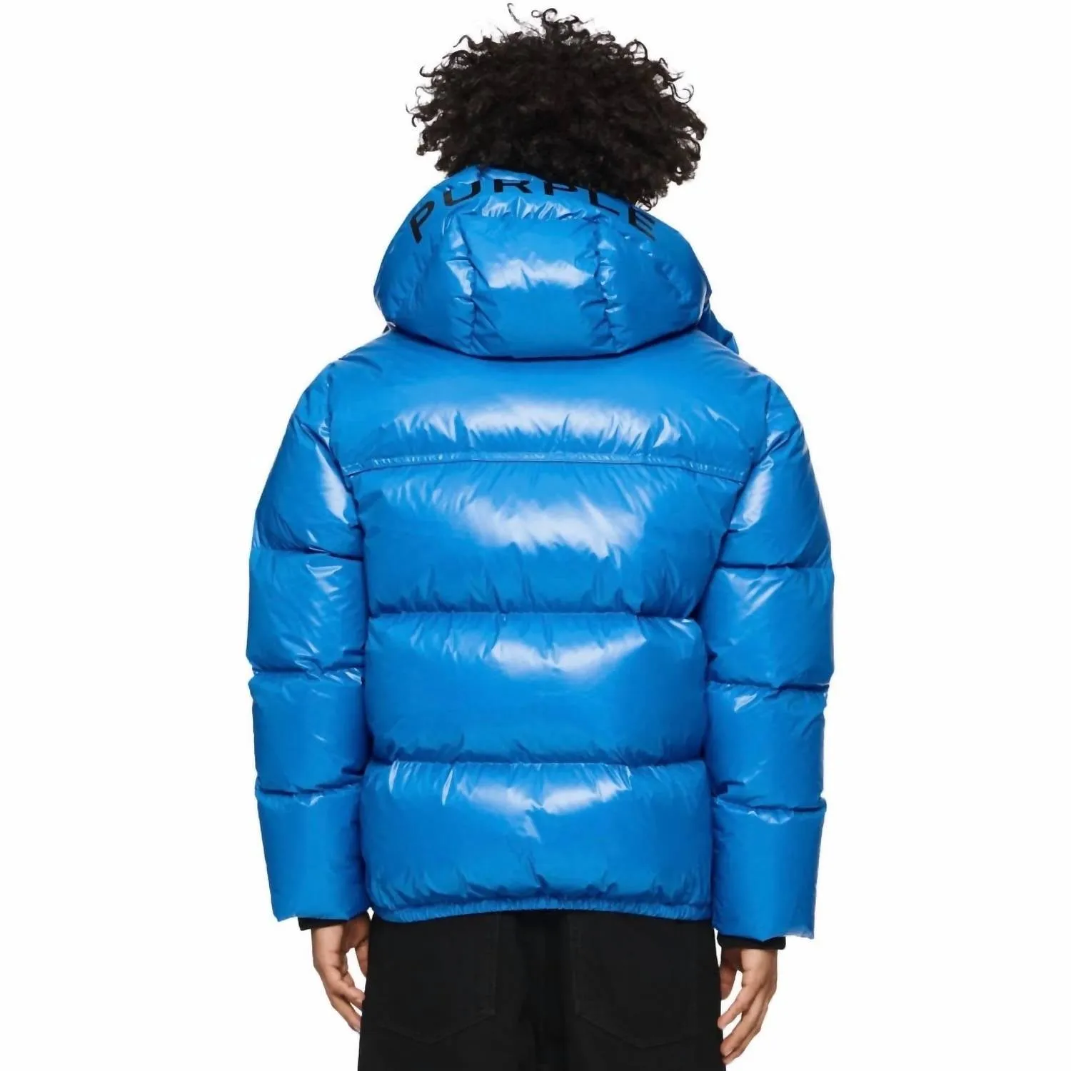 Nylon Down Puffer Jacket In Blue