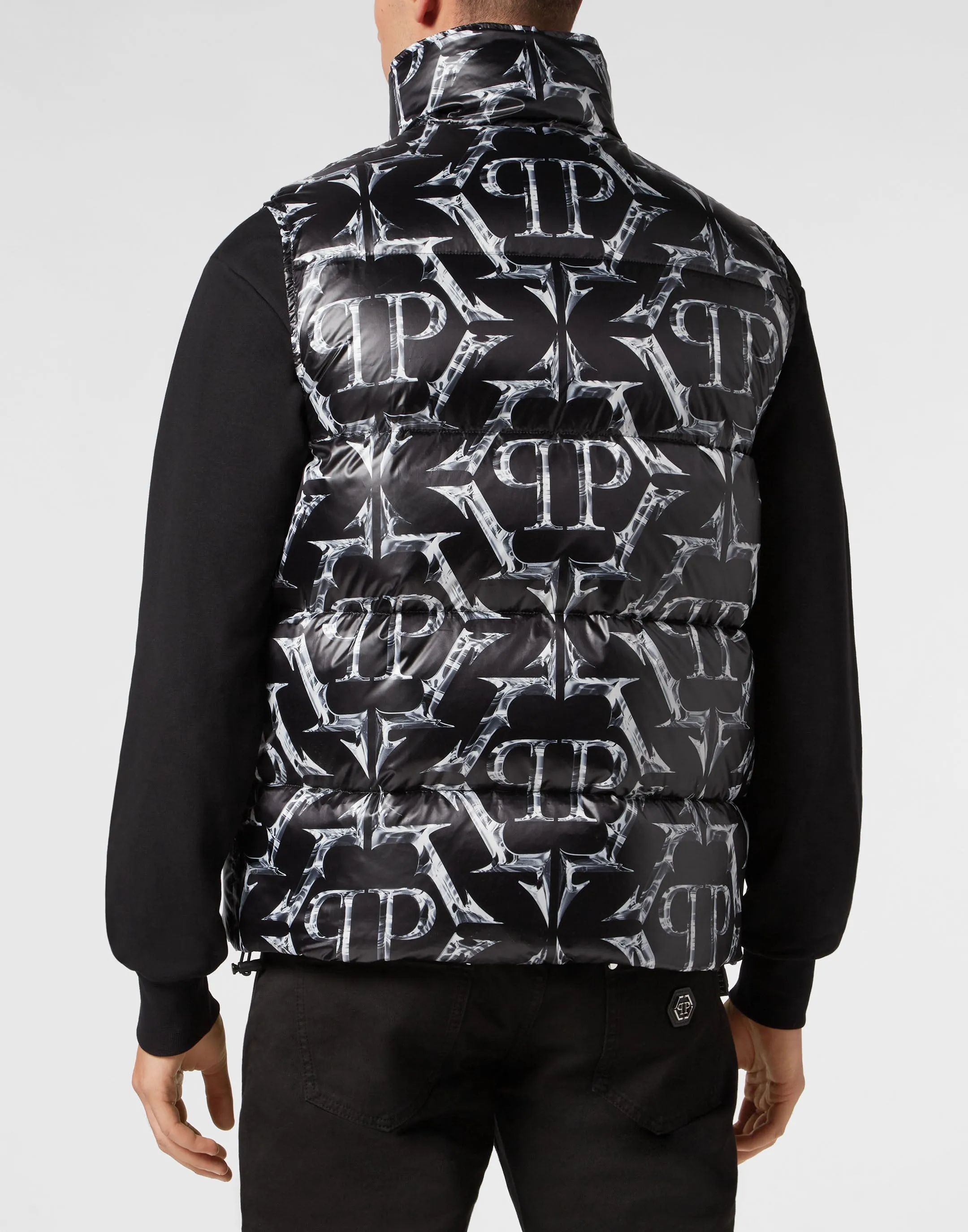 Nylon Puffer Vest Chrome