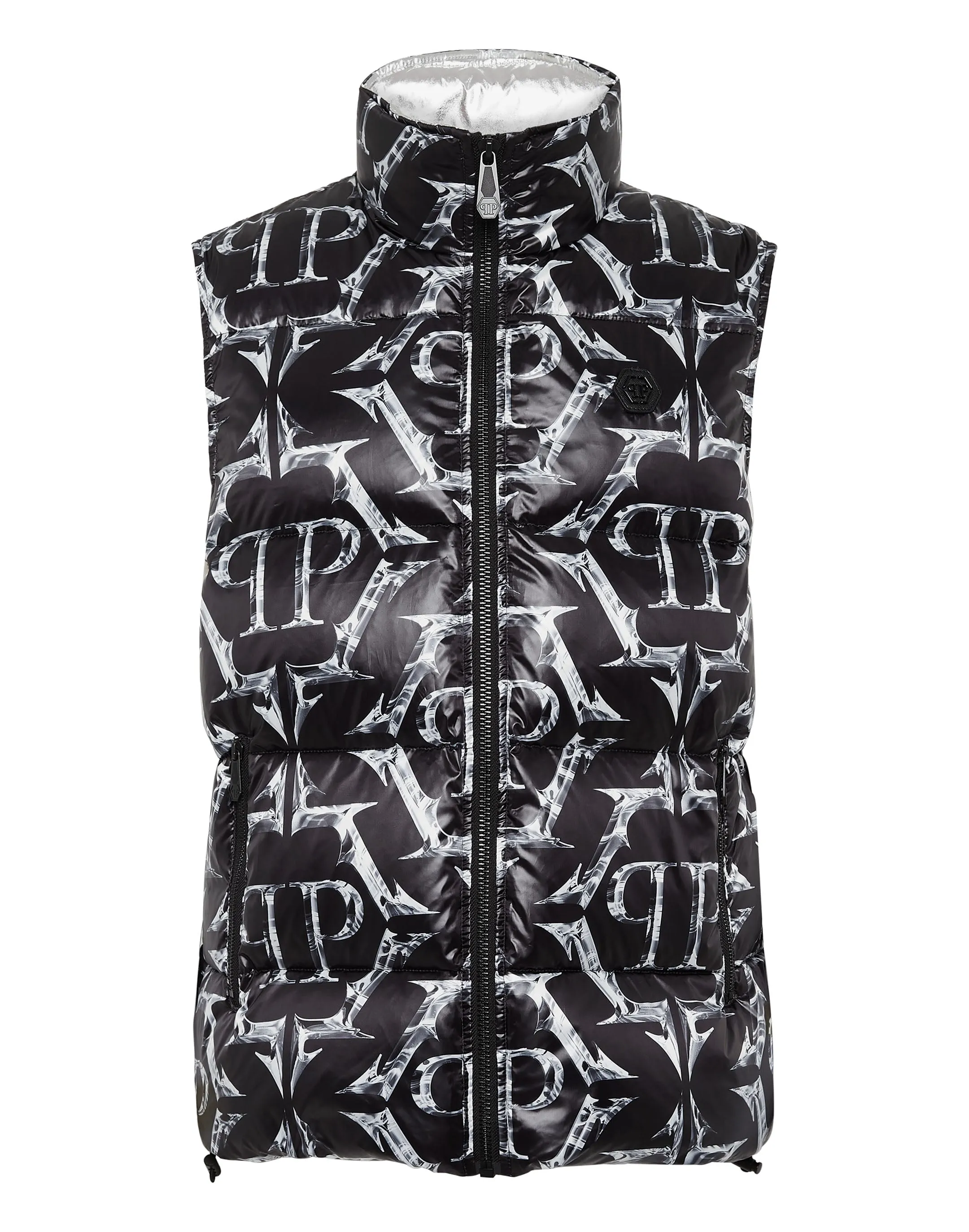 Nylon Puffer Vest Chrome