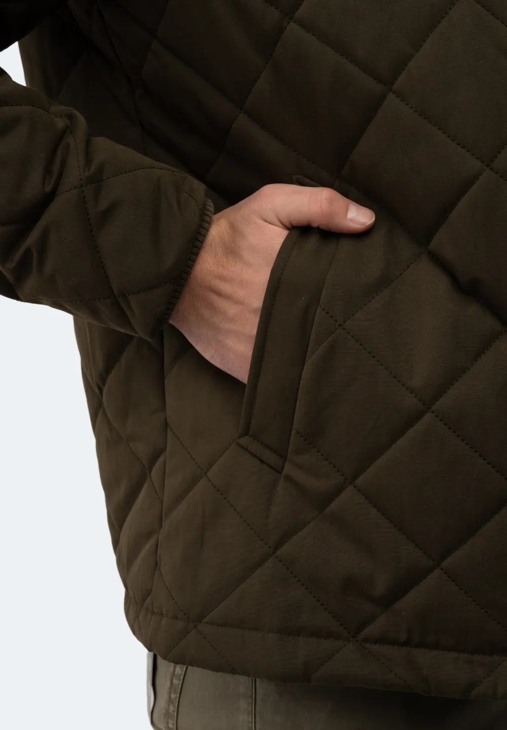 Olive Quilted Coat