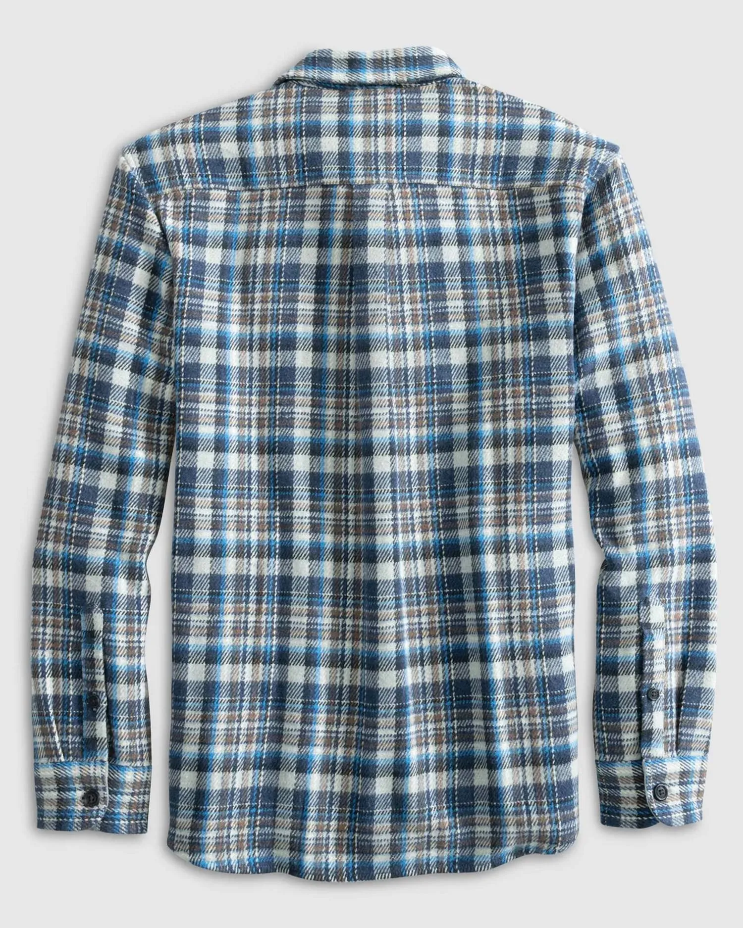 Opry Brushed Twill Flannel Shacket In Blue