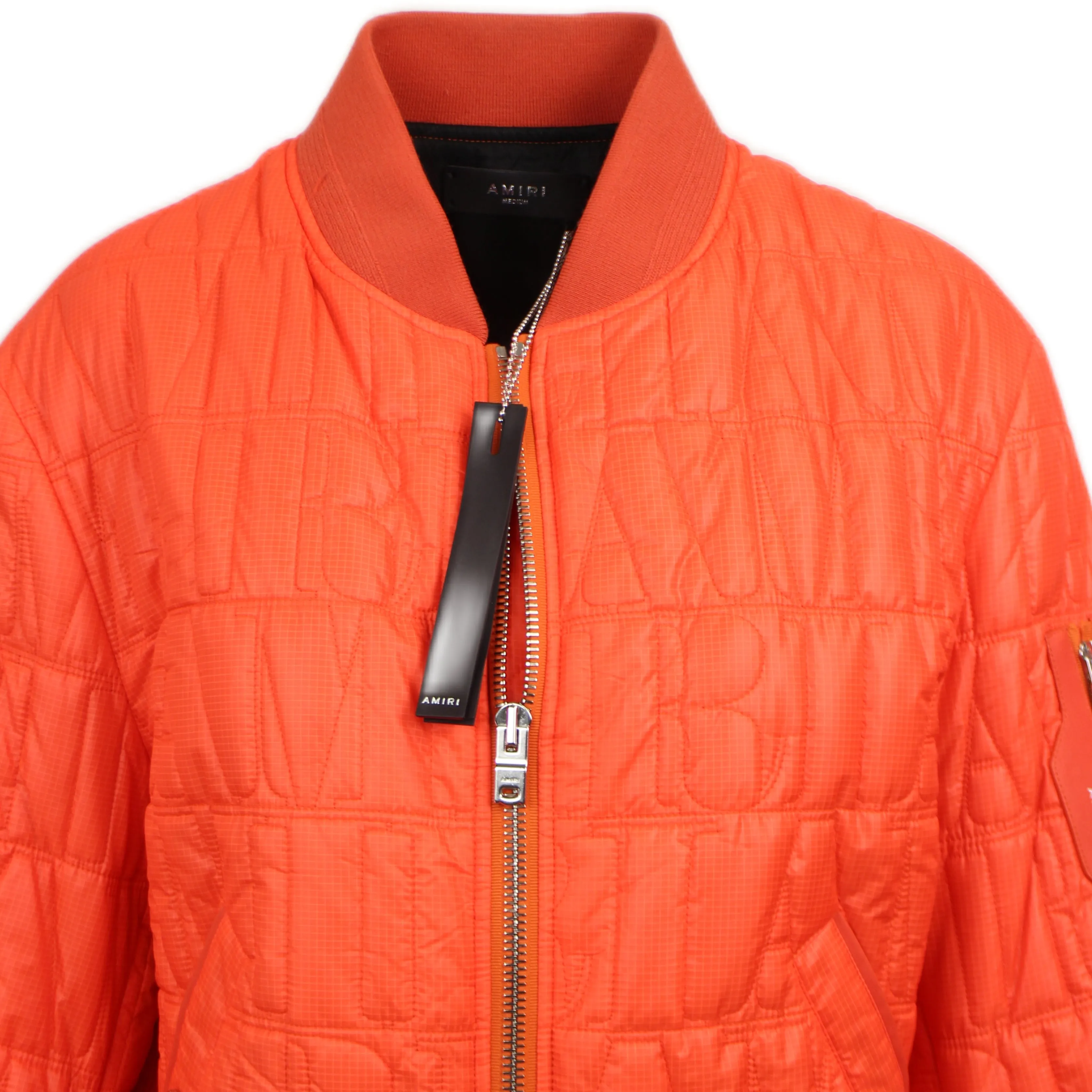 Orange QUILTED LOGO Jacket Bomber