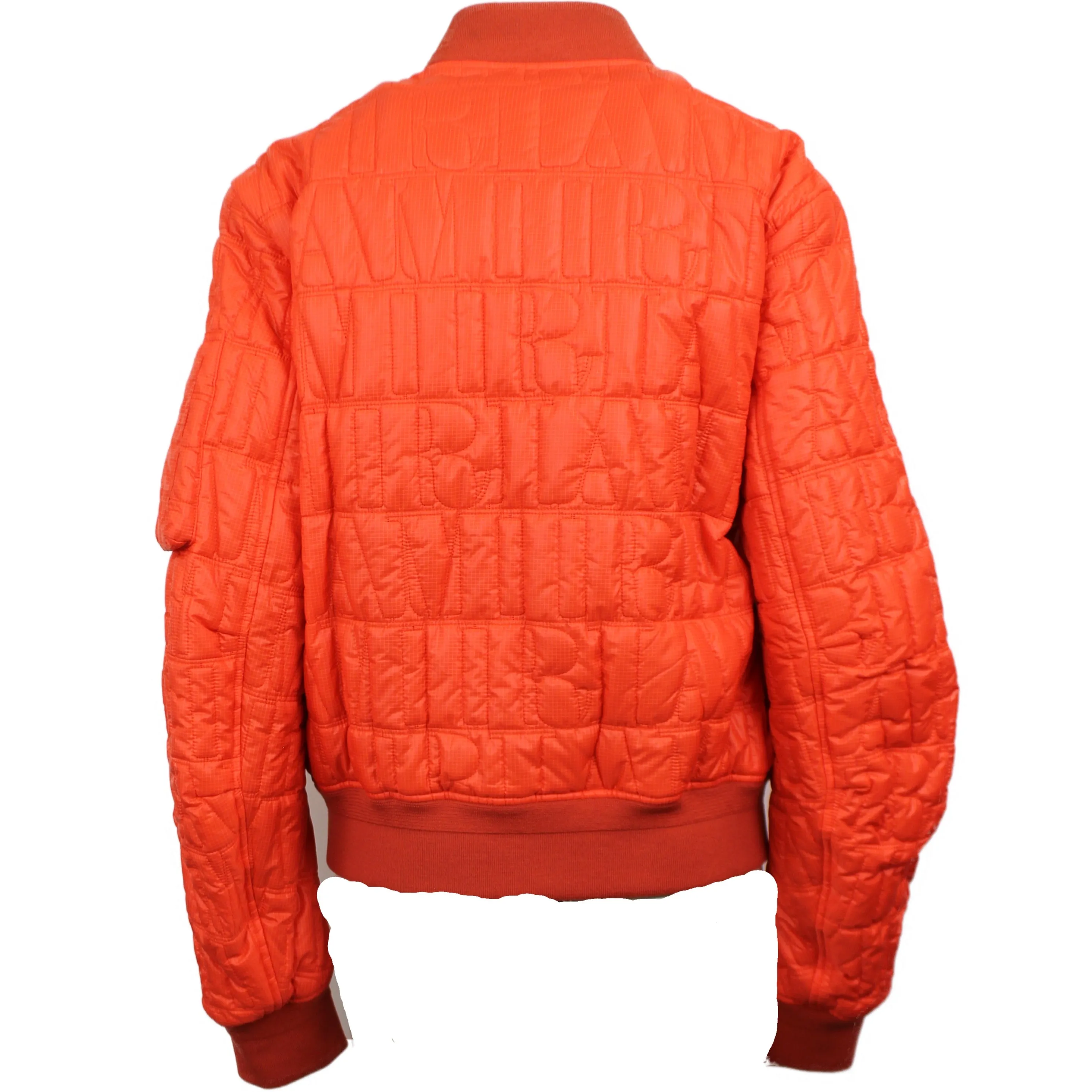 Orange QUILTED LOGO Jacket Bomber