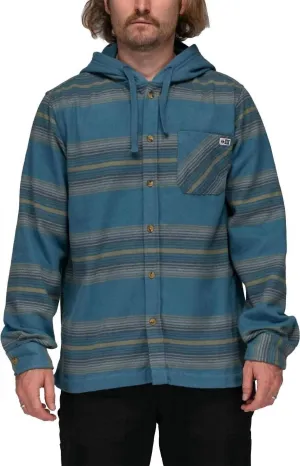 Outback Hood Flannel In Steel Blue