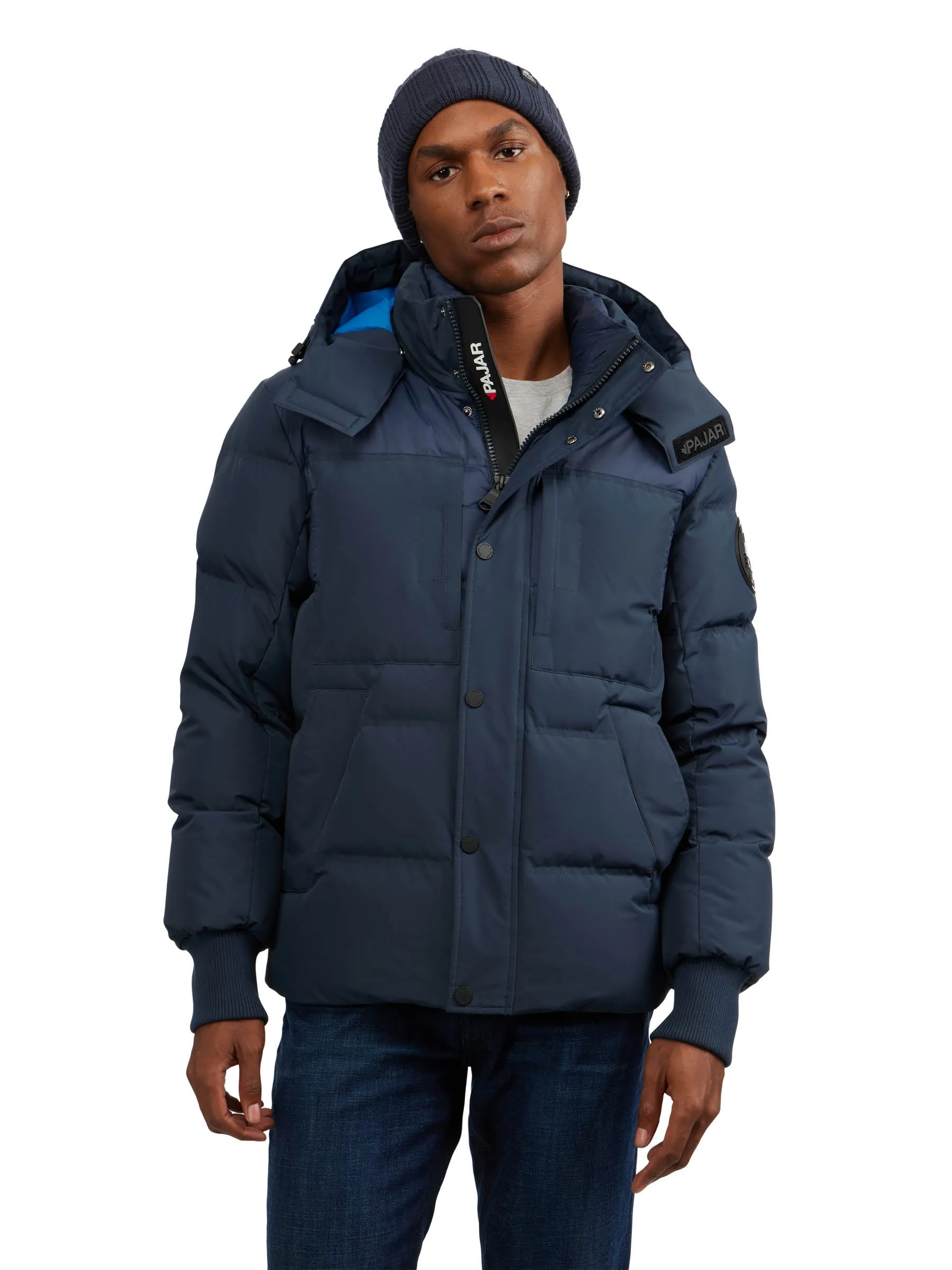 Pajar Men’s Comet Mixed Media Puffer with Detachable Hood