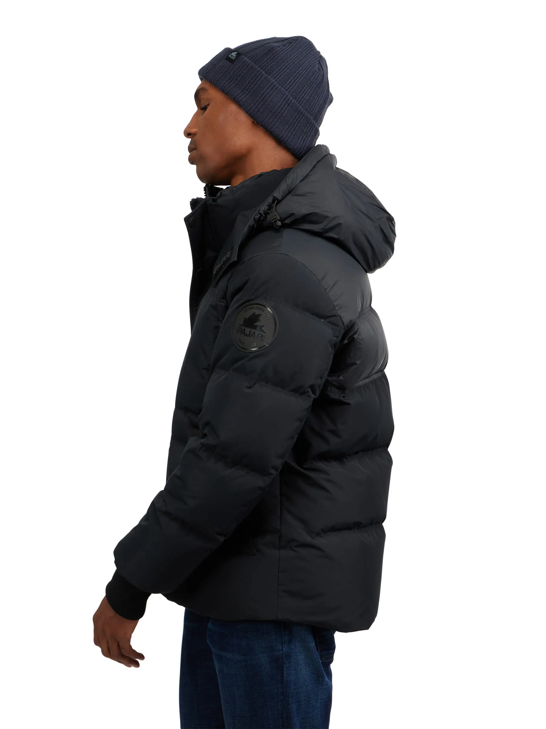 Pajar Men’s Comet Mixed Media Puffer with Detachable Hood