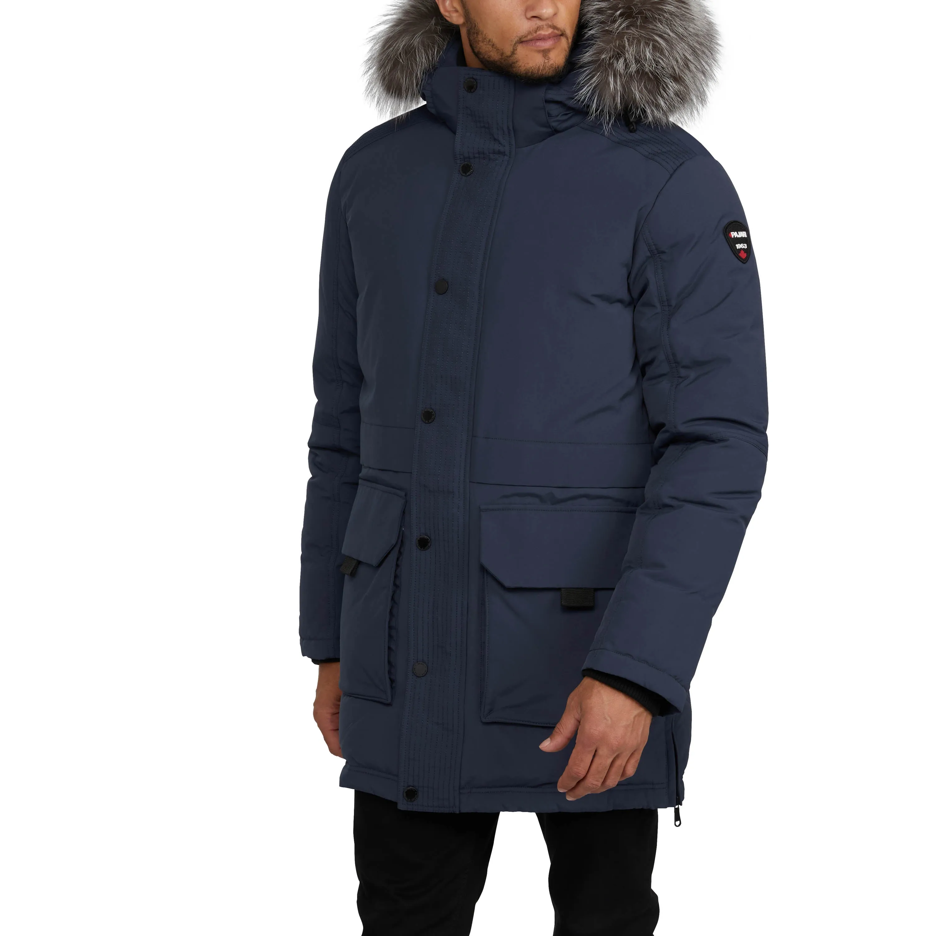 Pajar Men's Parsenn Parka with Removable Hood and Fur Trim