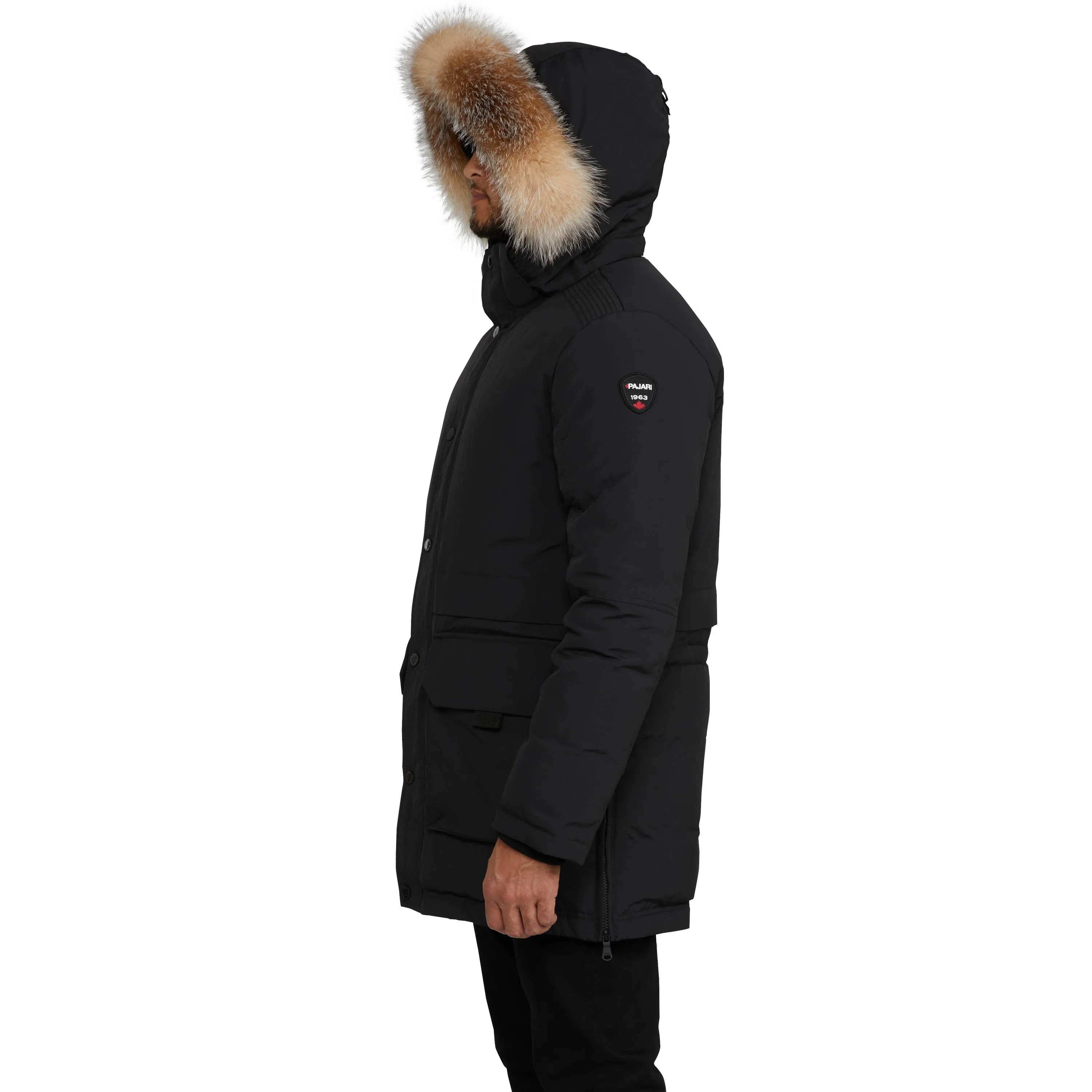 Pajar Men's Parsenn Parka with Removable Hood and Fur Trim
