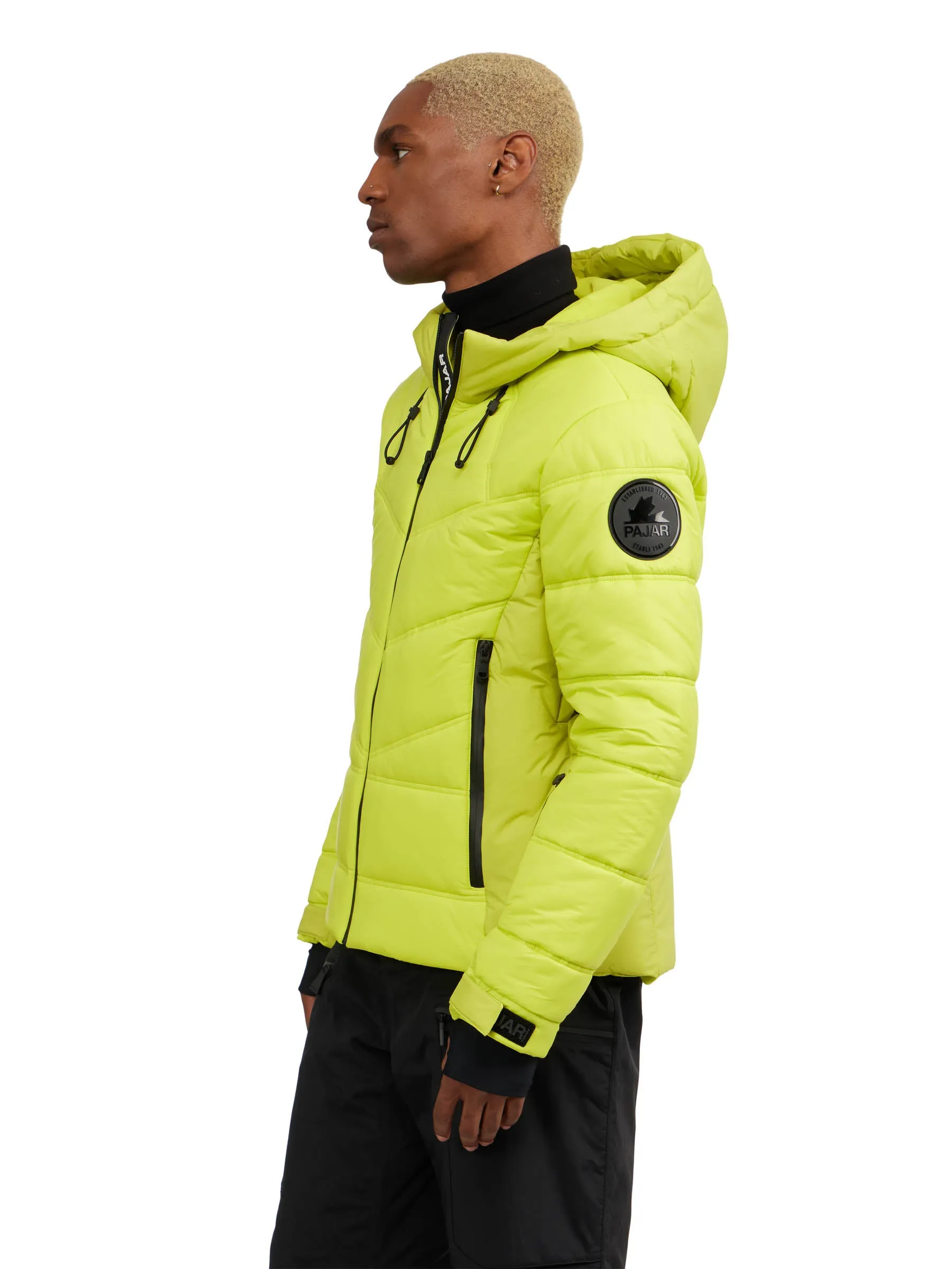 Pajar Men’s Thebe Mixed Media Ski Jacket with Fixed Hood