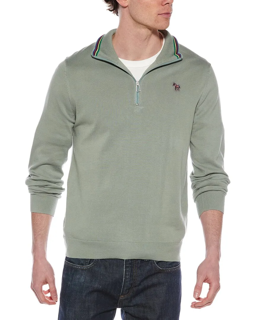 Paul Smith 1/4-Zip Mock Neck Sweater