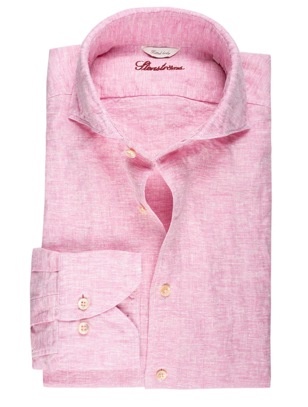 Pink Linen Fitted Shirt