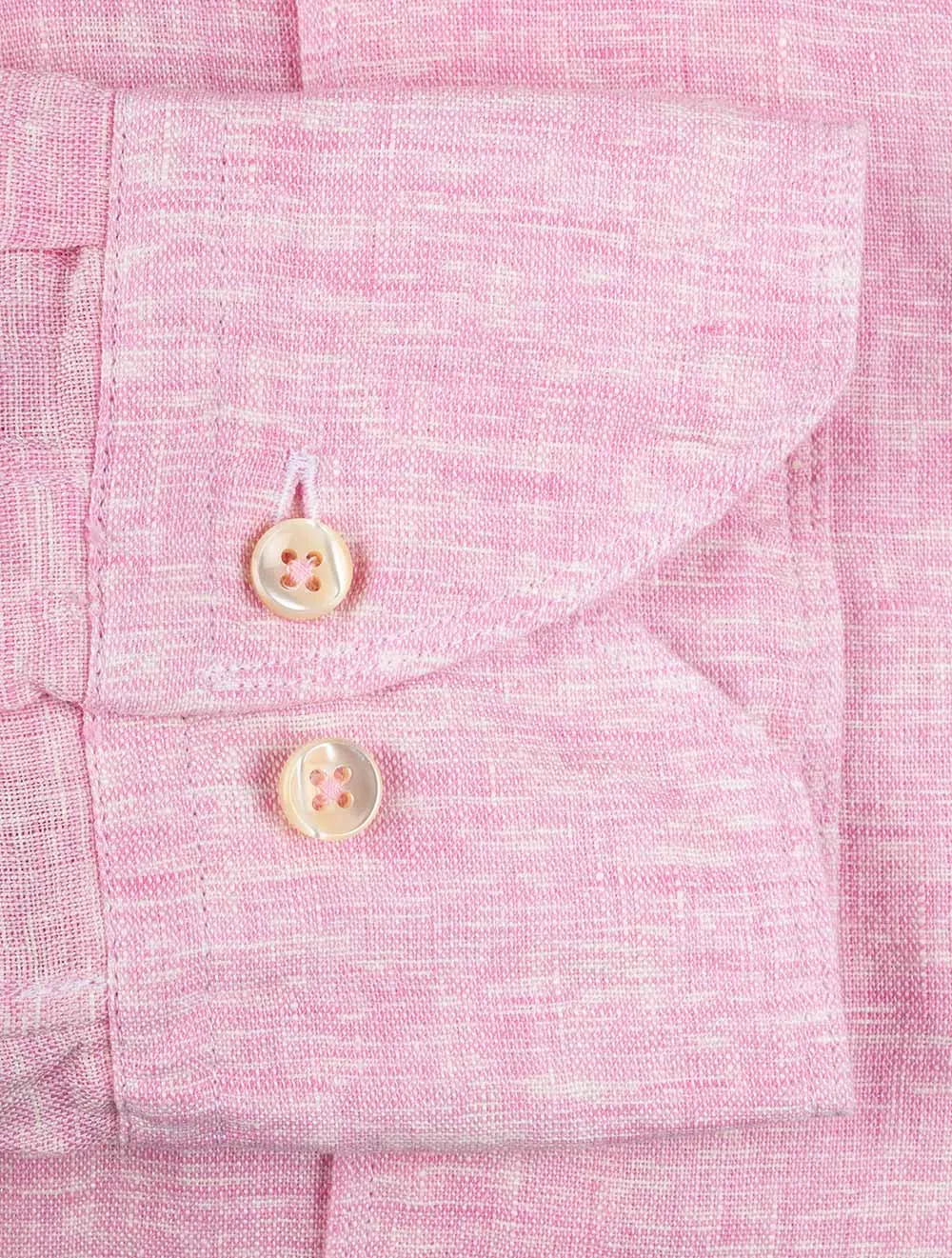 Pink Linen Fitted Shirt