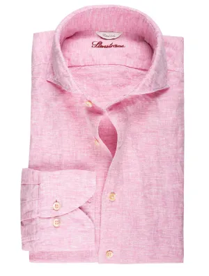 Pink Linen Fitted Shirt
