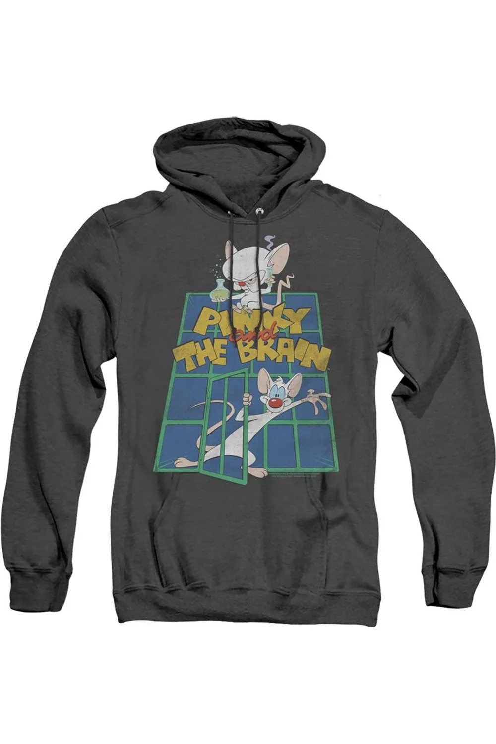 Pinky And The Brain Ol Standard Adult Heather Hoodie / Hooded Sweatshirt