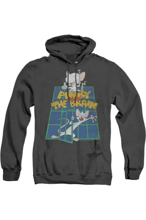Pinky And The Brain Ol Standard Adult Heather Hoodie / Hooded Sweatshirt