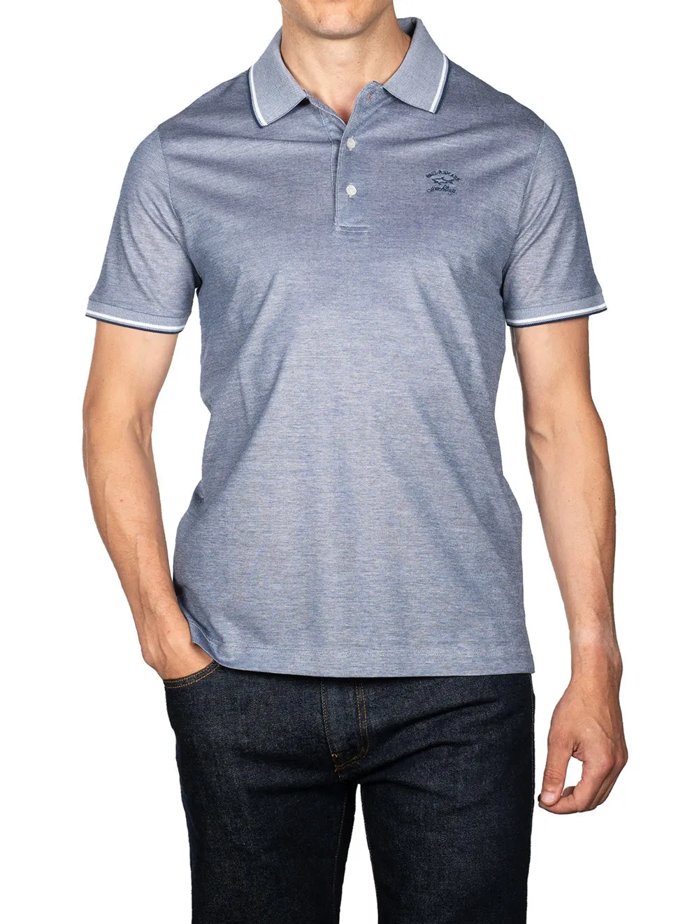 Piqu�� Tech Polo Navy