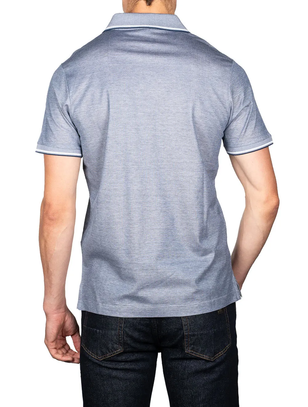 Piqu�� Tech Polo Navy