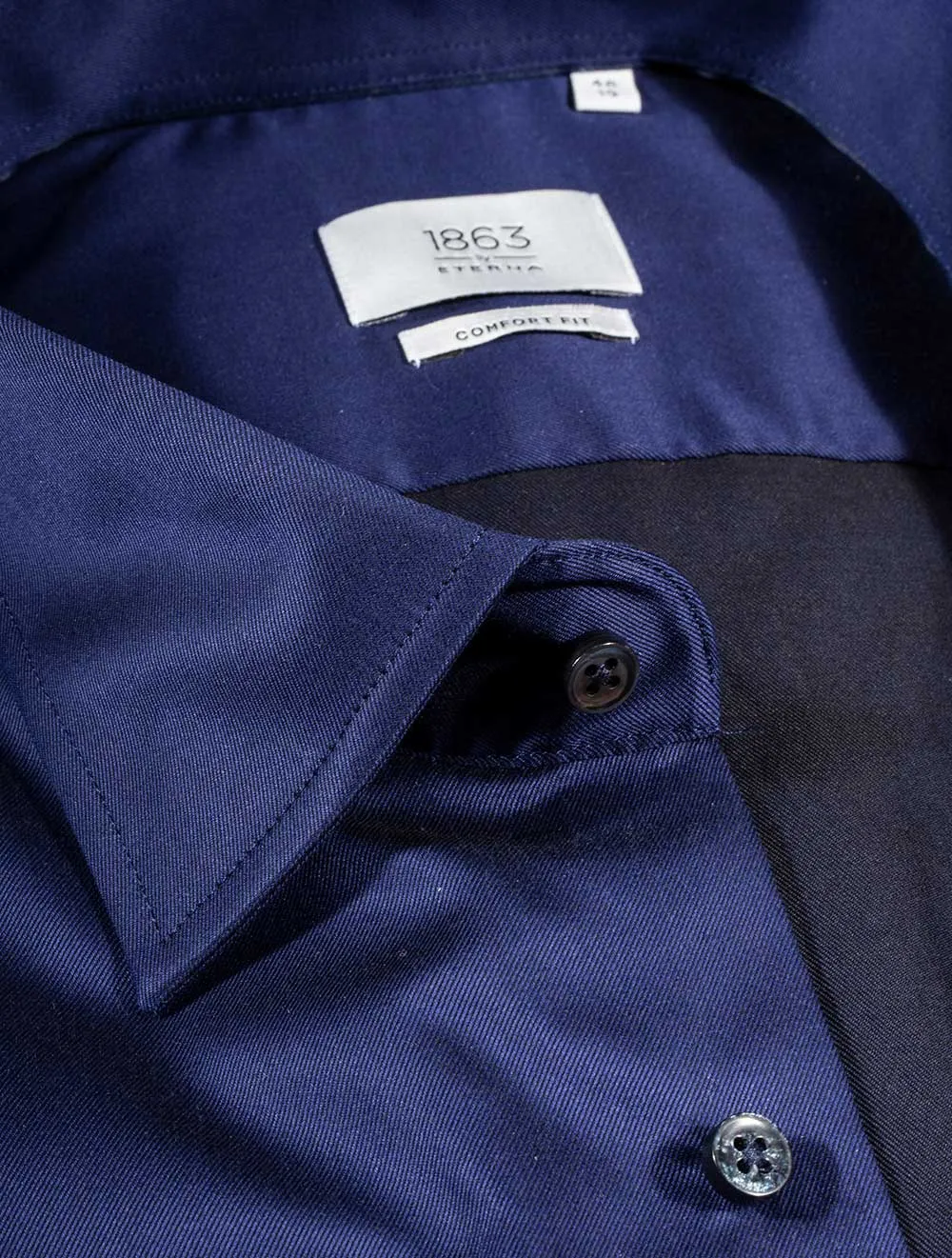 Plain Single Cuff Shirt Navy