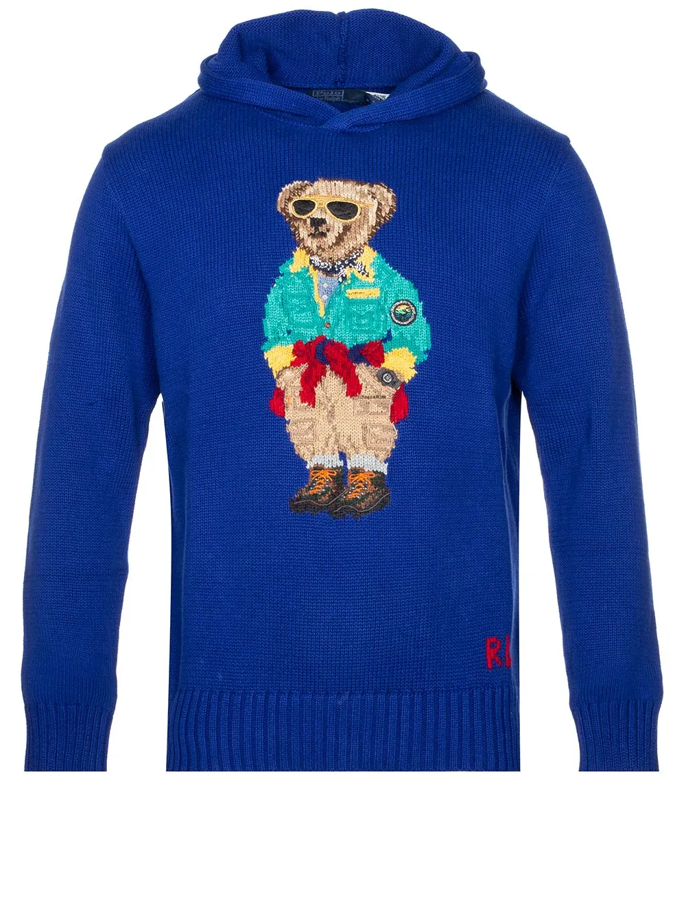 Polo Bear Hooded Jumper Blue